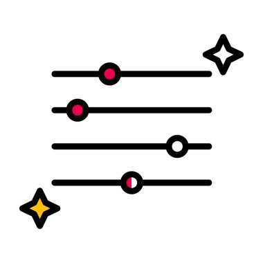 Sihirli değnek ikon vektörü. Sihirli değnek işareti. renk kontur sembolü resimlemesi
