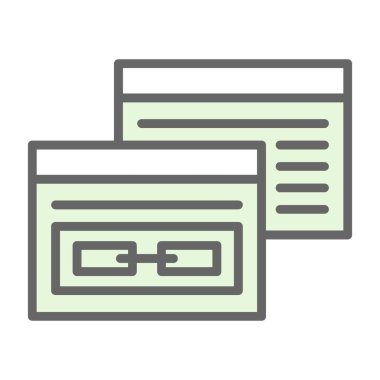 düz bağlantı vektör simgesi düz simgesi