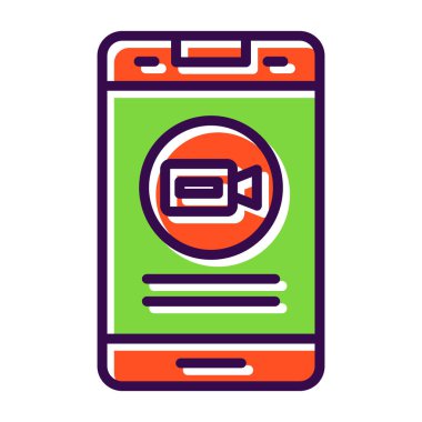 Akıllı telefon simgesinin vektör illüstrasyonu