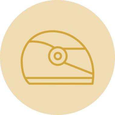 Kask simgesi basit tasarım illüstrasyonu 