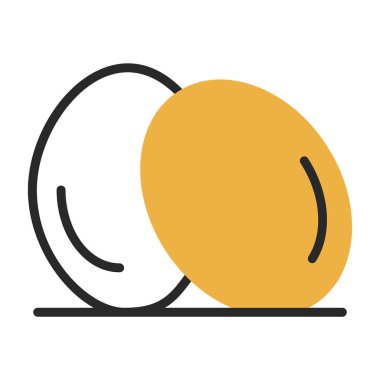 yumurta vektörü renk çizgisi simgesi