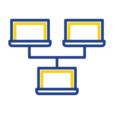 Yerel ağ simgesi, vektör illüstrasyonu basit tasarım