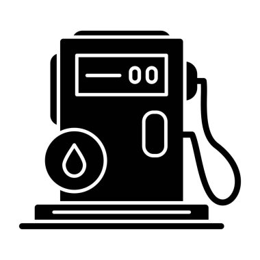 Su pompası ikonu. Web için yağ pompası vektör simgesinin özet çizimi