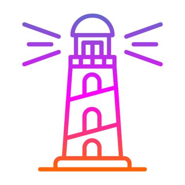 deniz feneri web simgesi, vektör illüstrasyonu 