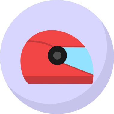 Kask simgesi basit tasarım illüstrasyonu 