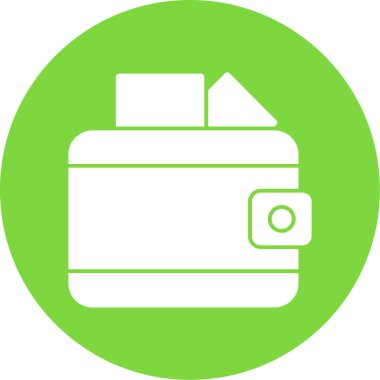 Basit Dijital Cüzdan simgesi, vektör illüstrasyonu