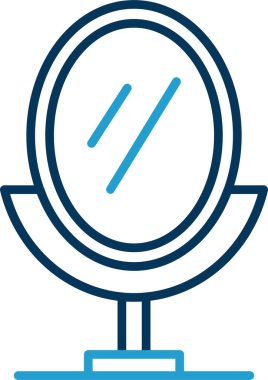 ayna simgesi, ağ basit illüstrasyon