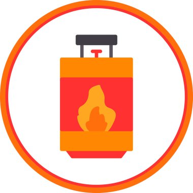 Bir gaz simgesinin vektör illüstrasyonu