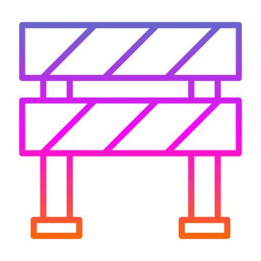 bariyer simgesi basit illüstrasyon