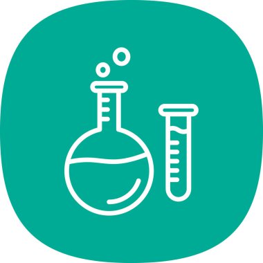 Vektör laboratuvar ikonu, vektör illüstrasyonu. Kimya konsepti                  