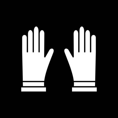 Eldiven simgesi. Vektör illüstrasyonu.