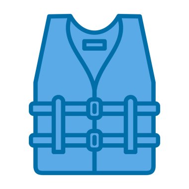 Can yeleği simgesi, vektör illüstrasyonu basit tasarım