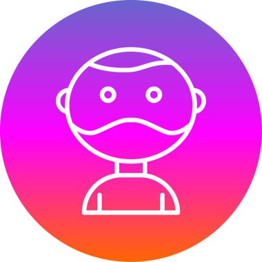 Bir robot yüzünün vektör illüstrasyonu