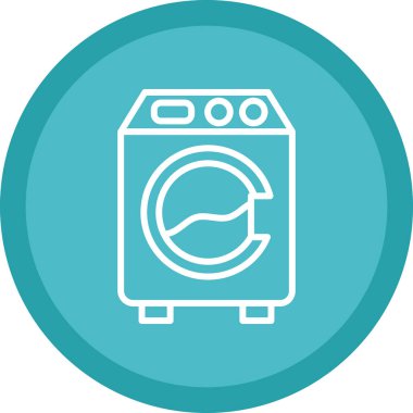 Bir çamaşır makinesinin vektör çizimi