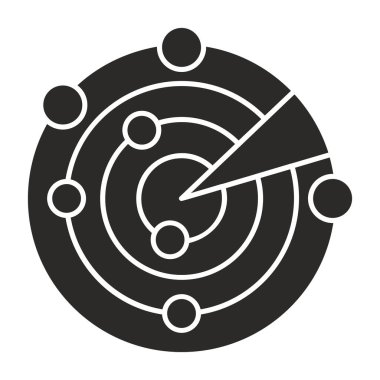 Radar modern simgesinin vektör illüstrasyonu              