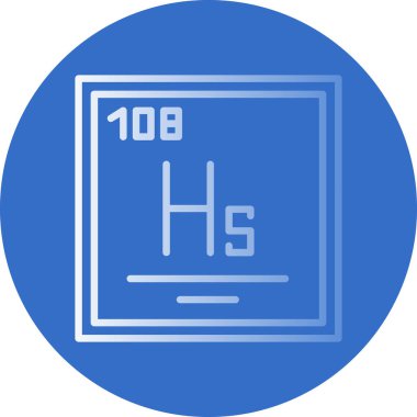 Kimyasal element modern simgesinin vektör çizimi