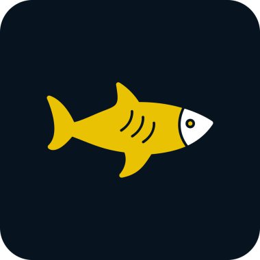 balık simgesi, vektör illüstrasyonu basit tasarım