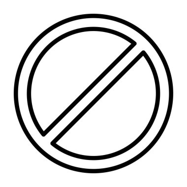 İşaret simgesi yok. vektör illüstrasyonu