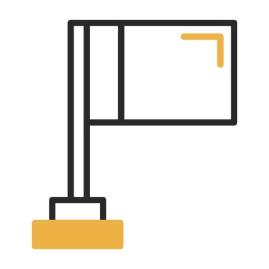 Basit bayrak vektör çizgisi simgesi 