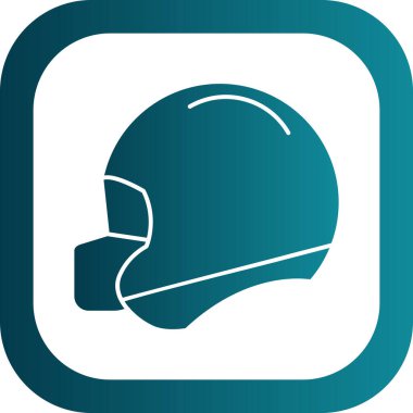 Futbol kask simge vektör çizim