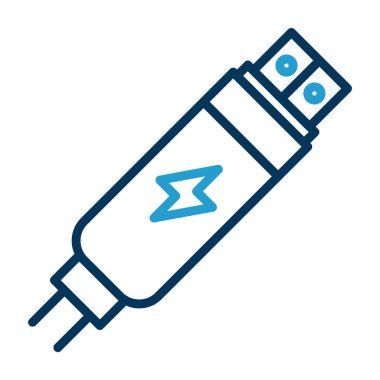 Usb satır simgesi. Tasarım için web şarkısı.