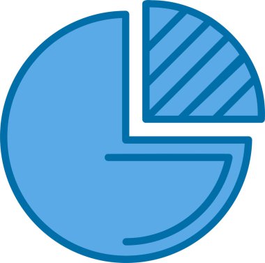 Pasta grafiği simgesinin vektör çizimi 