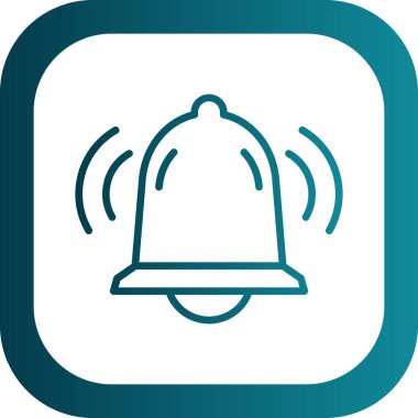 Bir çan simgesinin vektör illüstrasyonu  