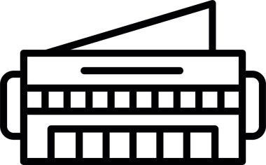 Yazıcı vektör simgesi. Beyaz arkaplan yazıcısında basit vektör simgesi izole edildi.