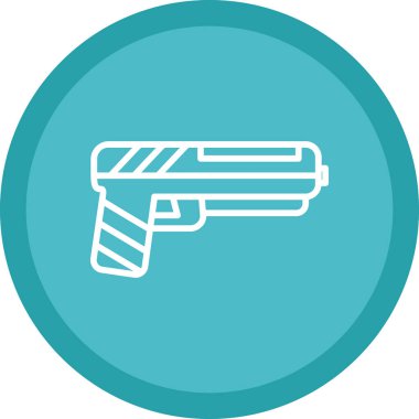 silah simgesi, vektör illüstrasyonu basit tasarım