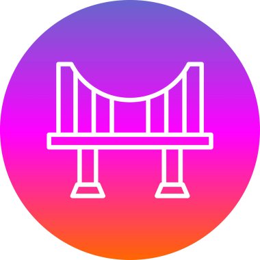 Bir köprü simgesinin vektör illüstrasyonu