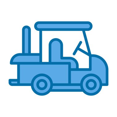 Golf Arabası simgesinin vektör illüstrasyonu