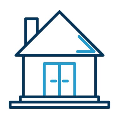 Ev vektör tasarımı. Ev düz simgesi 