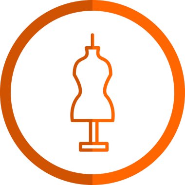 Manken düz vektör simgesi