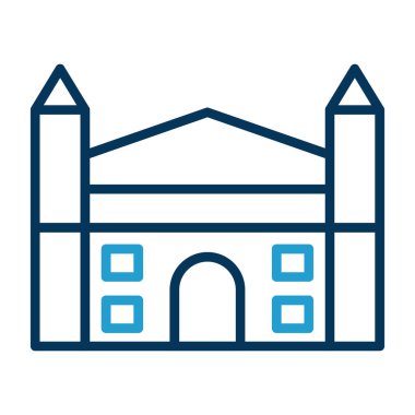 Okul binası. Resim simgesi