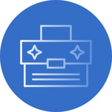 Bavul. Web simgesi basit illüstrasyon 