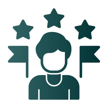 yıldız kullanıcı simgesi. Kabartma biçimi iki renkli sembol, yuvarlak açılar, eko yeşil, gri arkaplan, beyaz arkaplan.