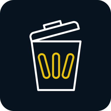 Çöp kutusu. Web simgesi basit illüstrasyon 