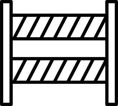 bariyer simgesi basit illüstrasyon