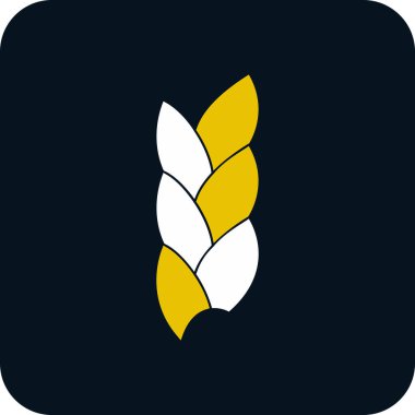 Soyut arkaplanda buğday simgesi izole edildi