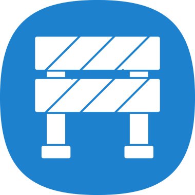 bariyer simgesi basit illüstrasyon