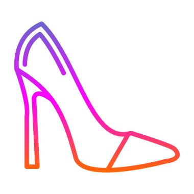 Yüksek topuklu. Web simgesi basit tasarım