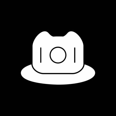 hat simgesi, vektör illüstrasyonu basit tasarım