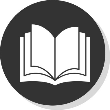 Kitap satırı simgesi, vektör çizim 