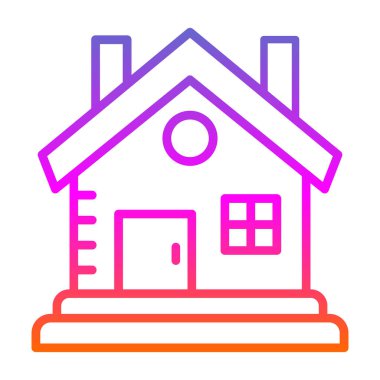 Kabin vektör simgesi modern basit illüstrasyon 