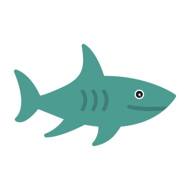 köpek balığı web simgesi, vektör çizim 