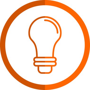 ampul düz simgesi, vektör illüstrasyonu