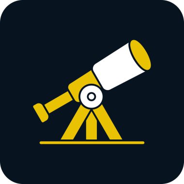 Teleskop. Web simgesi basit illüstrasyon 