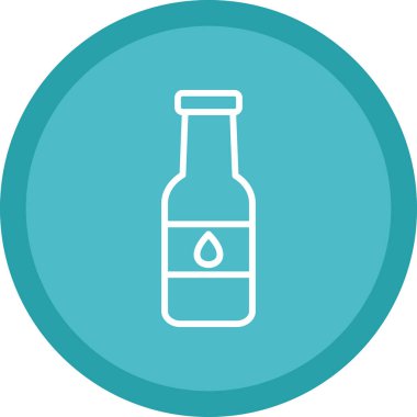 Soda şişesi simgesi, vektör illüstrasyonu 