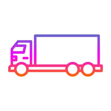 kamyon simgesi, vektör illüstrasyonu basit tasarım