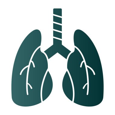 akciğerler web simgesi basit illüstrasyon 
